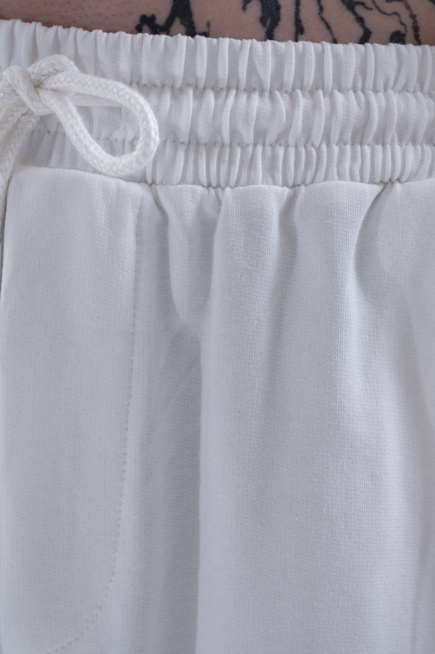 WNLOK Yüksek Kaliteli Oversize Tişört ve Pantolon Modern İkili Takım Beyaz