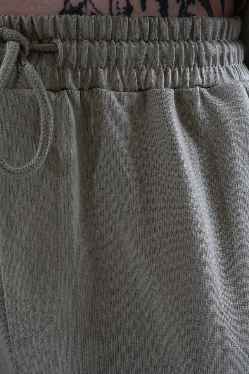 WNLOK Yüksek Kaliteli Oversize Tişört ve Pantolon Modern İkili Takım Haki