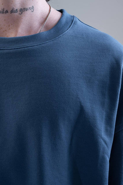 WNLOK Yüksek Kaliteli Oversize Tişört ve Pantolon Modern İkili Takım Mavi